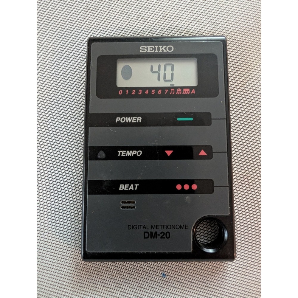 Seiko DM-20 Digital Metronome Black Portable Pocket Tempo Beat Made in Japan